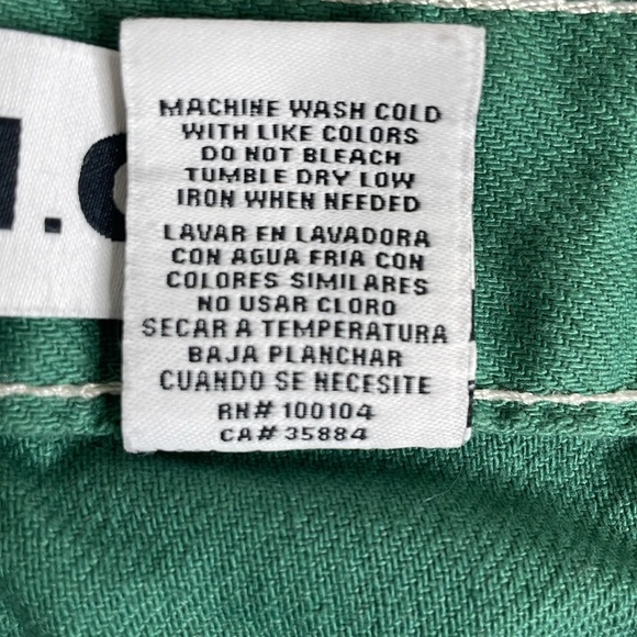 S.O.N.G 90’s Boyfriend Cargo Pants High Rise Green Size 1/25 - Picture 11 of 15